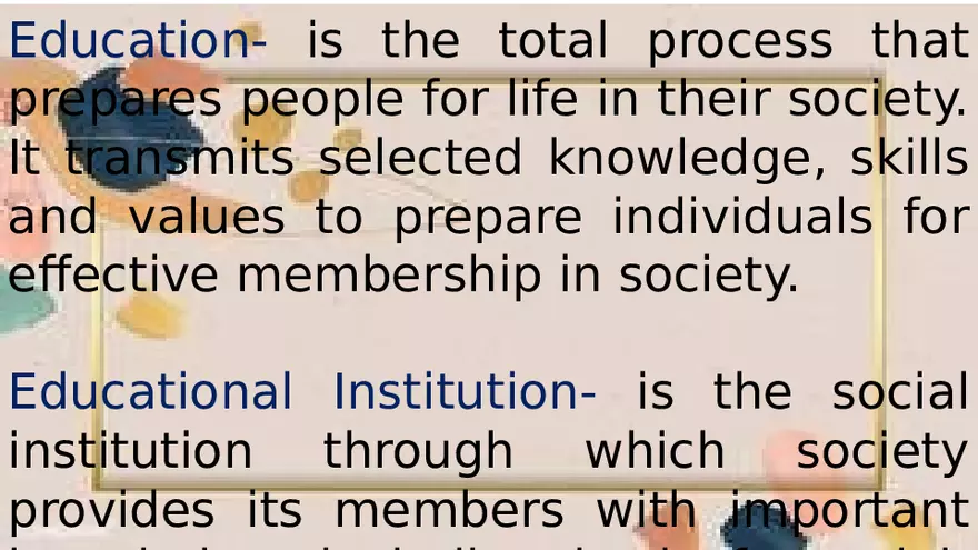 Functions and Importance of Education in the Society - Page 2