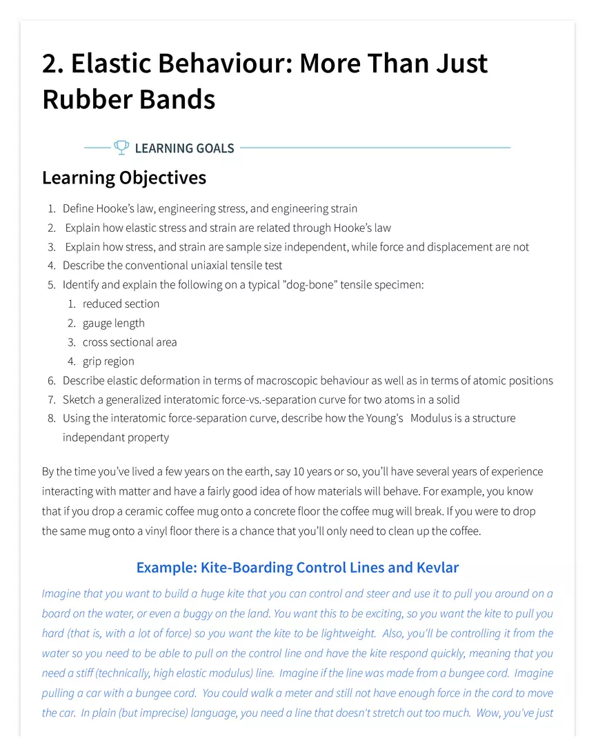 Elastic Behaviour: More Than Just - Page 1