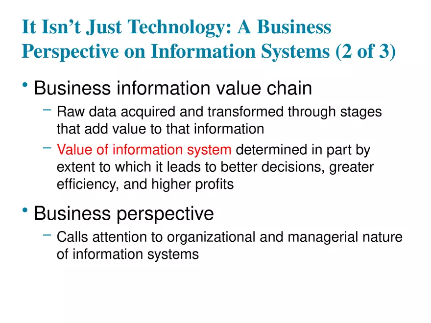 Information Systems in Business Today Lecture 3 - Page 13
