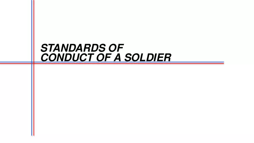 Standards of Conduct of a Soldier - Page 1