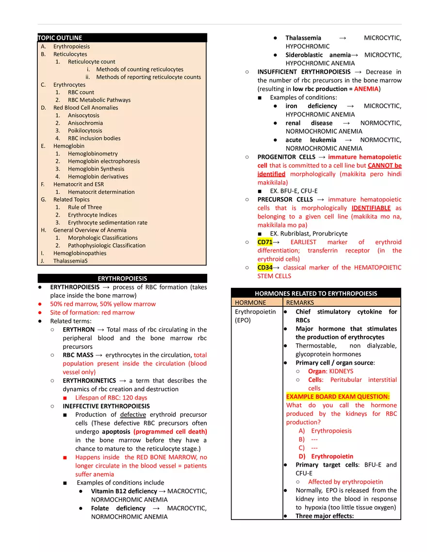 Erythropoiesis and Reticulocytes - Page 1