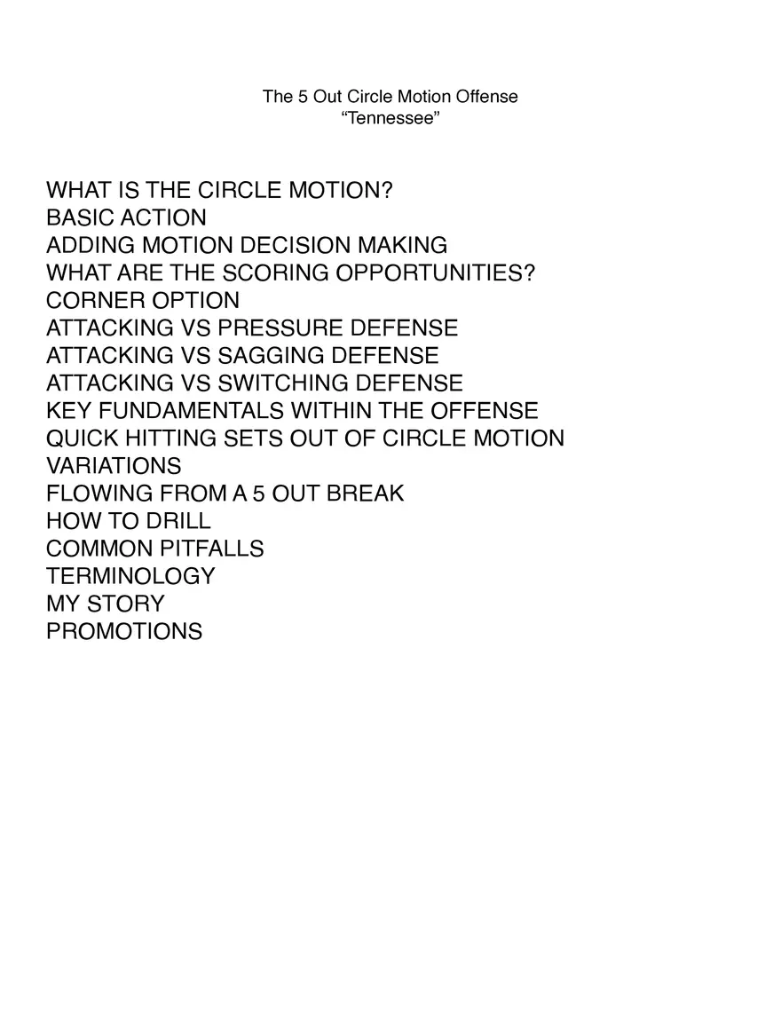 The 5 Out Circle Motion Offense “Tennessee” - Page 2