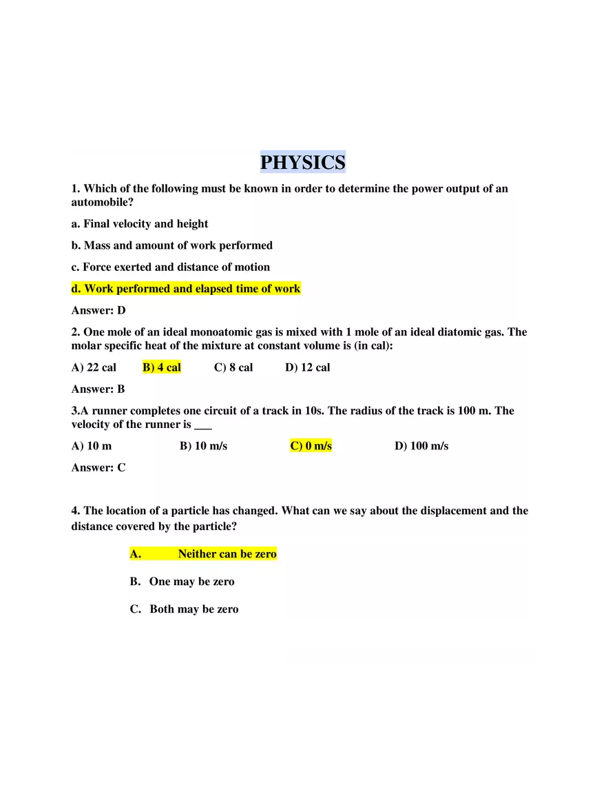 Fundamental Concepts in Mechanics and Thermodynamics - Page 1