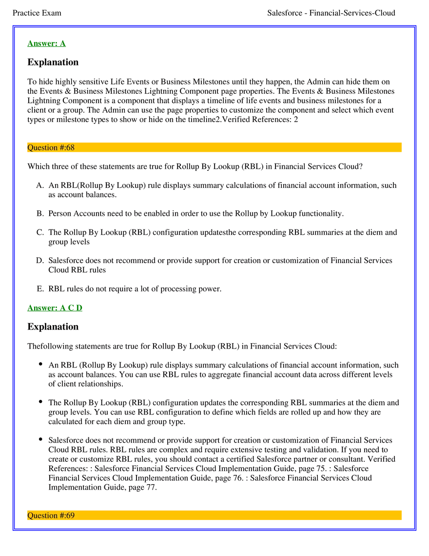 Salesforce Financial Services Cloud Exam Answers 5 - Page 3