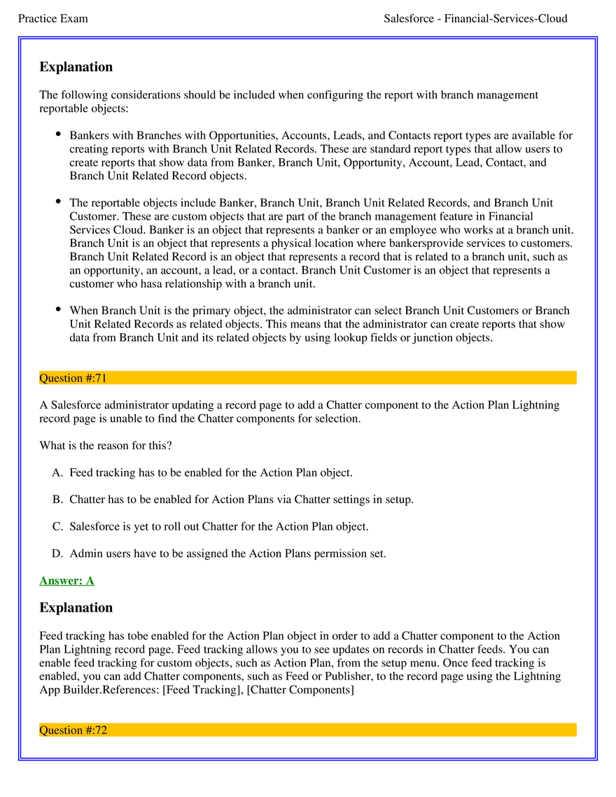 Salesforce Financial Services Cloud Exam Answers 5 - Page 5