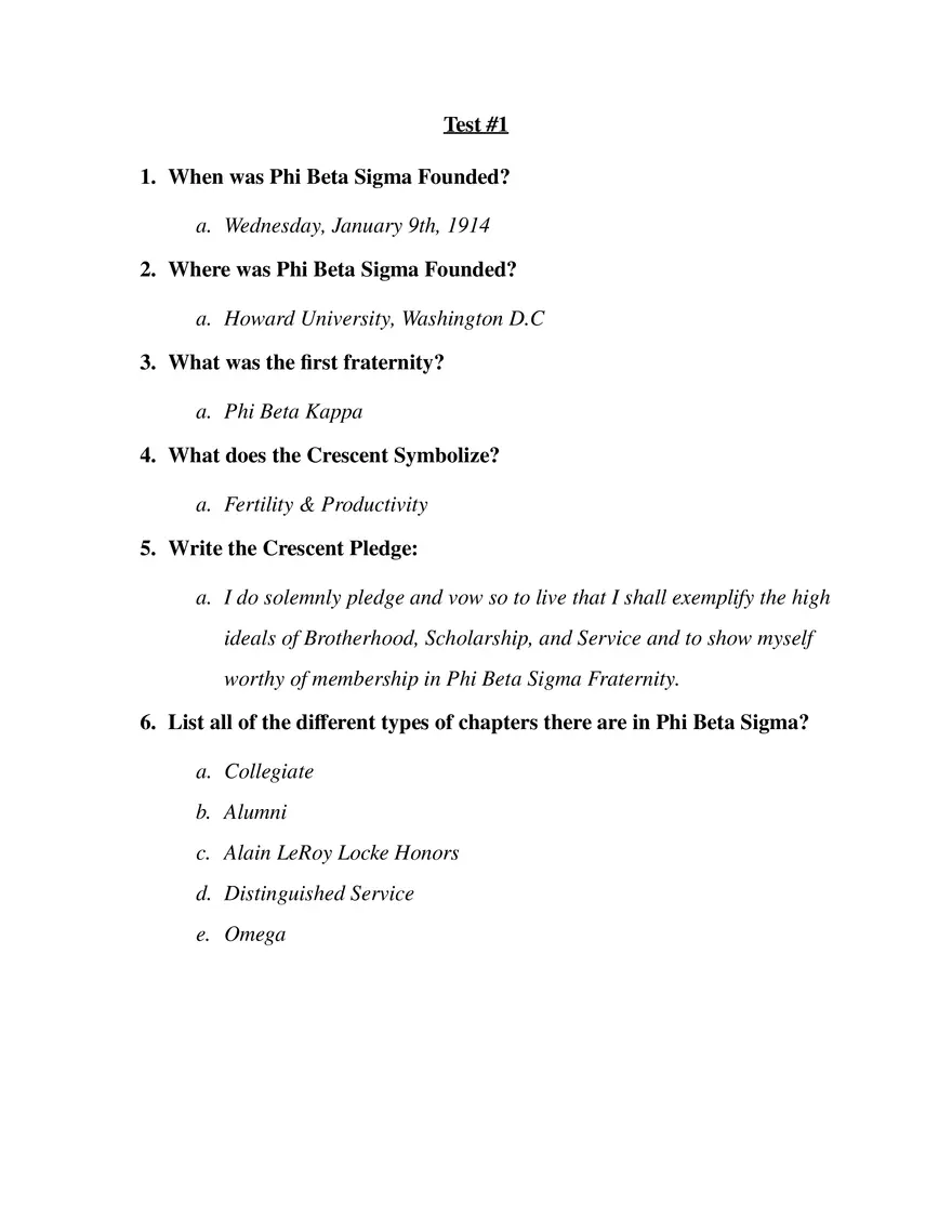History and Structure of Phi Beta Sigma Fraternity - Page 1