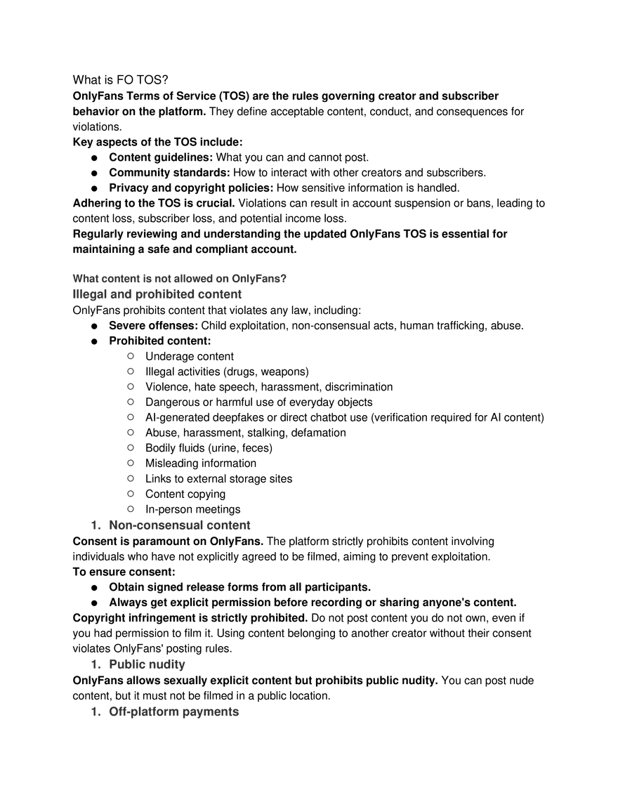 What is FO TOS - Page 1