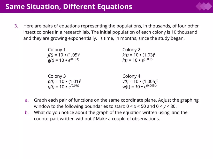Unit 4 - Exponential Functions and Equations - Page 4