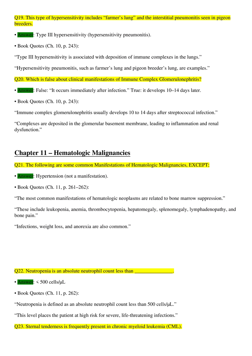 Immunity, Hypersensitivity, and Autoimmunity Quiz #2 - Page 5