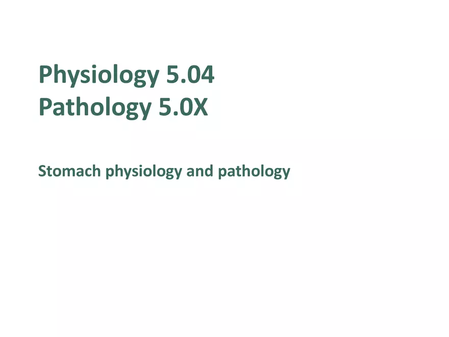 Physiology and Pathology - Page 1