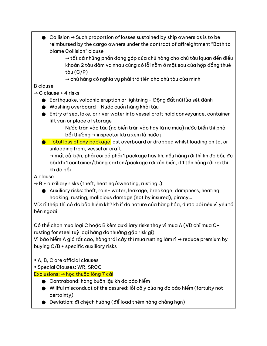 Marine Insurance Study Guide Part 3 - Page 2