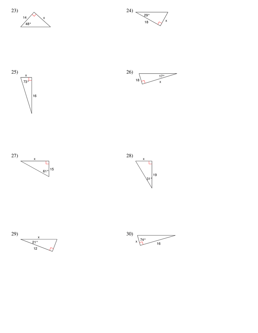 Trig Ratios Practice Assignment - Page 3