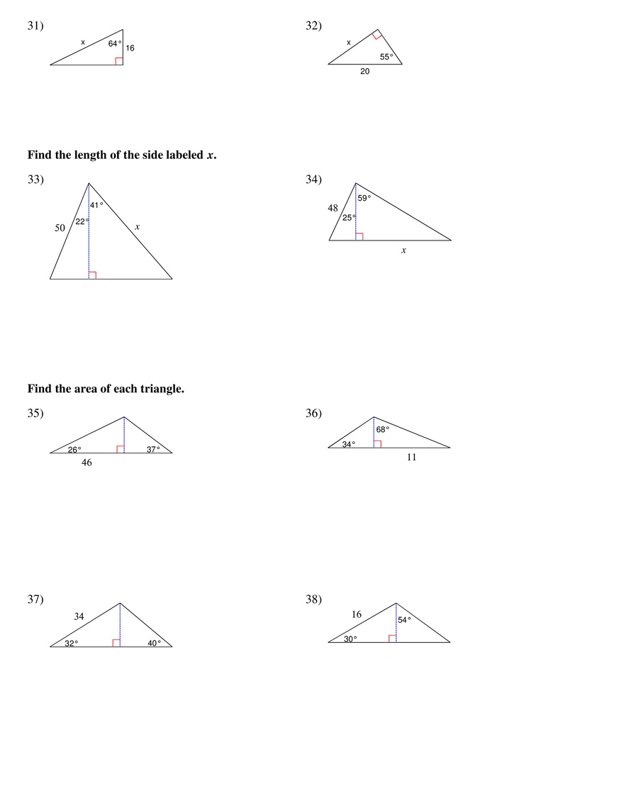 Trig Ratios Practice Assignment - Page 4