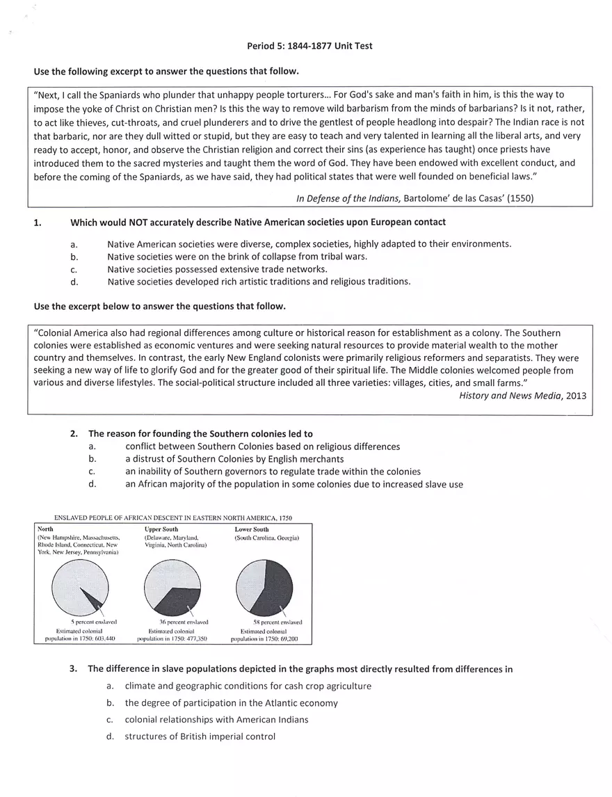Period 5 1844-1877 Unit Test - Page 1