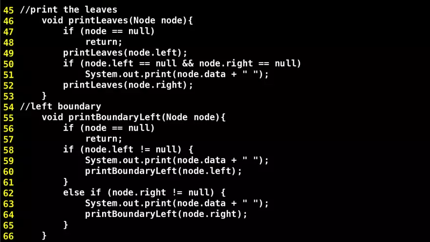 Boundary Traversal of Binary Tree - Page 6
