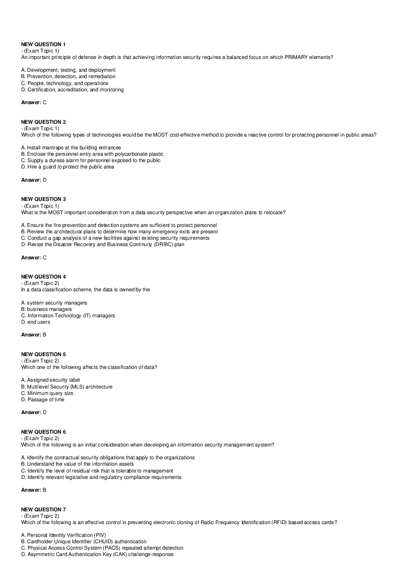 Information Security Fundamentals and Risk Management - Page 1