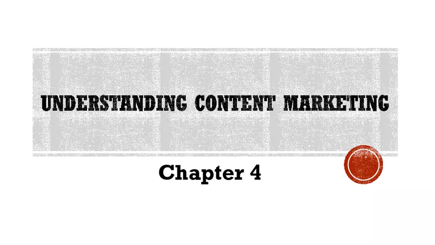 Content Marketing Chapter 4 - Page 1