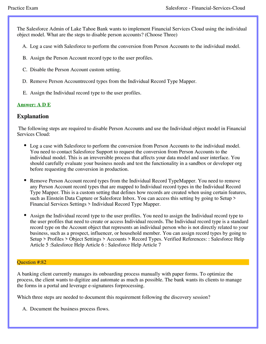 Salesforce Financial Services Cloud Exam Answers 6 - Page 2
