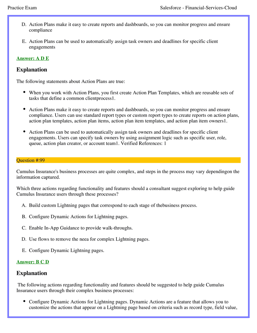 Salesforce Financial Services Cloud Exam Answers 6 - Page 5