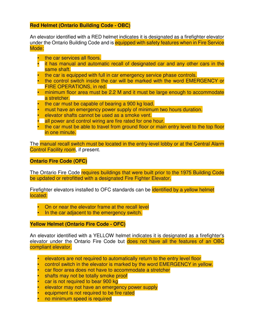 Introduction to Elevator Types and Emergency Use - Page 3