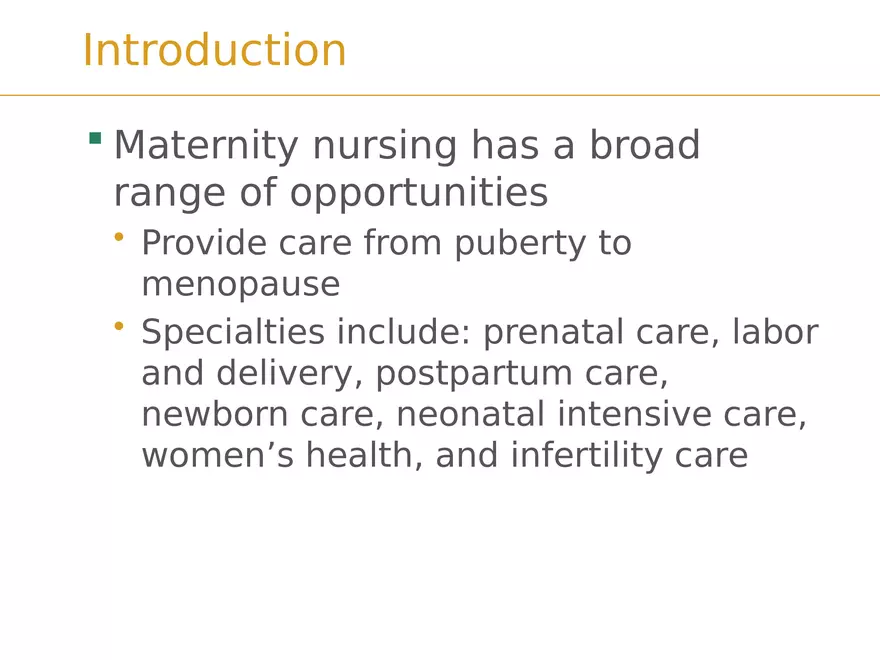Introduction to Maternity and Pediatric Nursing Lecture 1 - Page 2