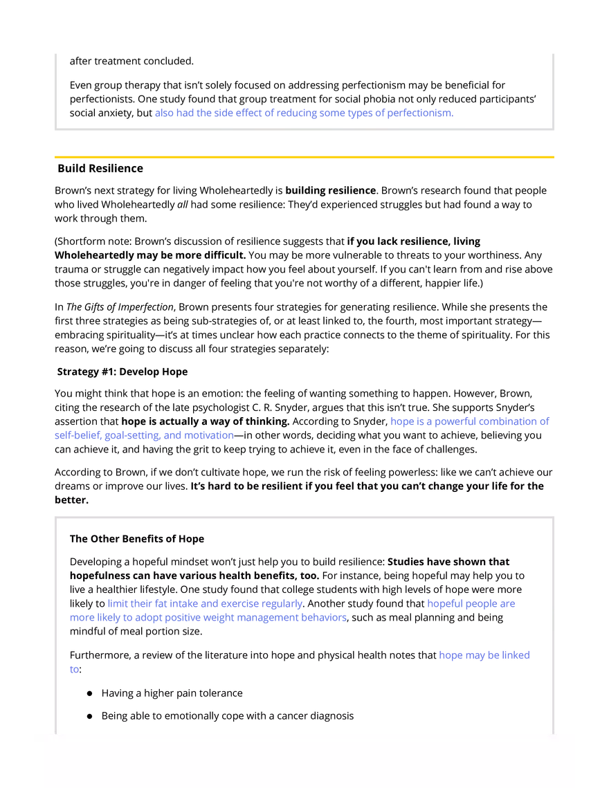 The Gifts of Imperfection Summary 2 - Page 7
