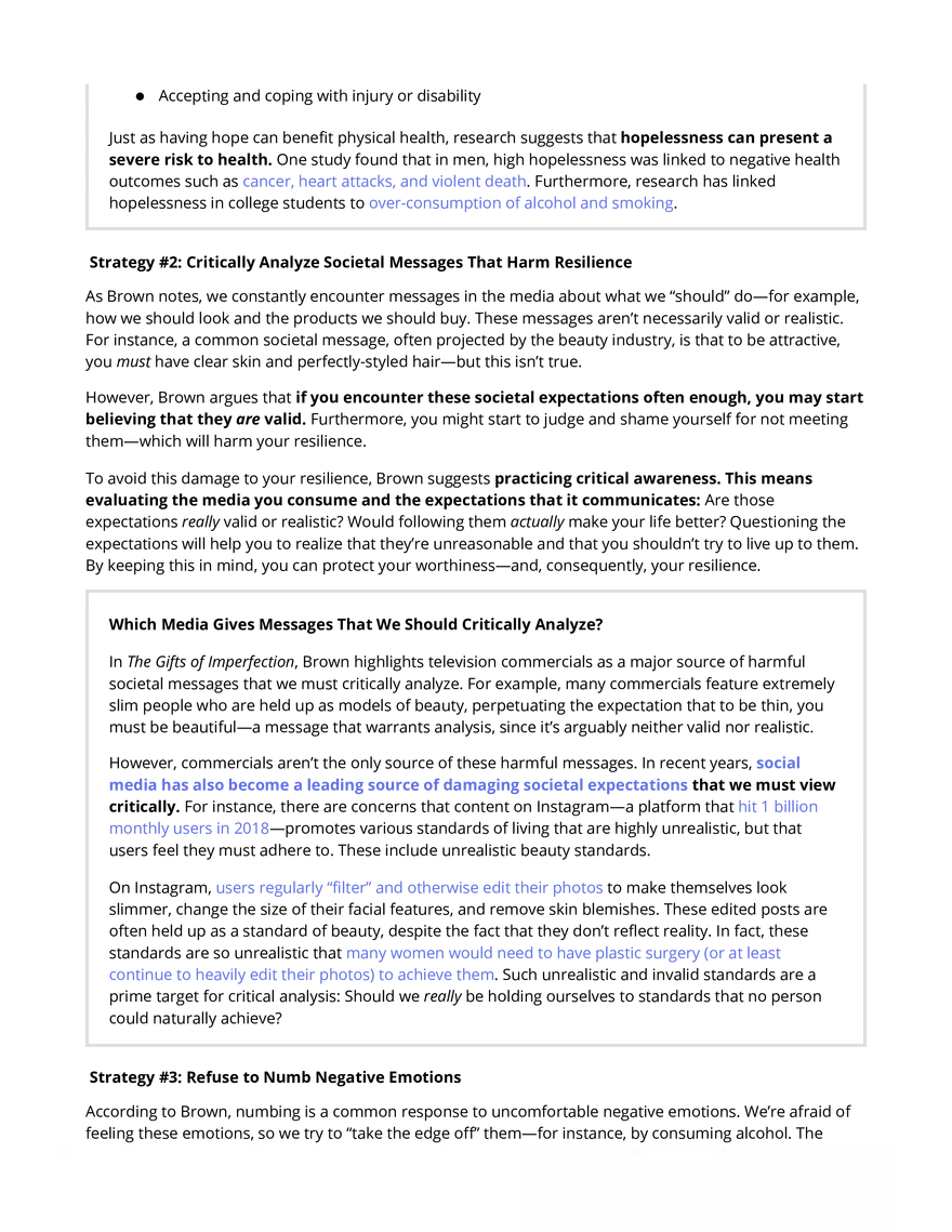 The Gifts of Imperfection Summary 2 - Page 8