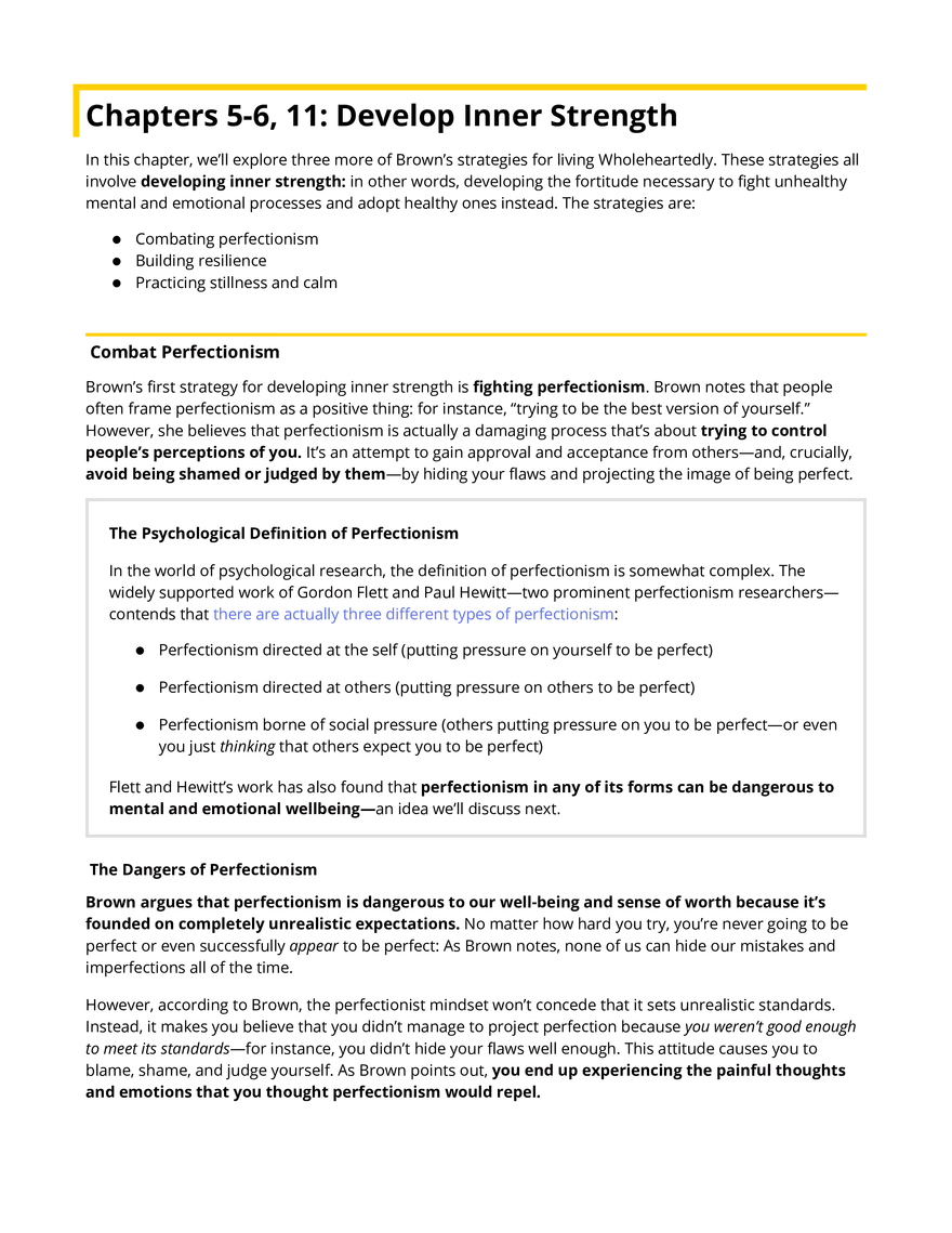 The Gifts of Imperfection Summary 2 - Page 5