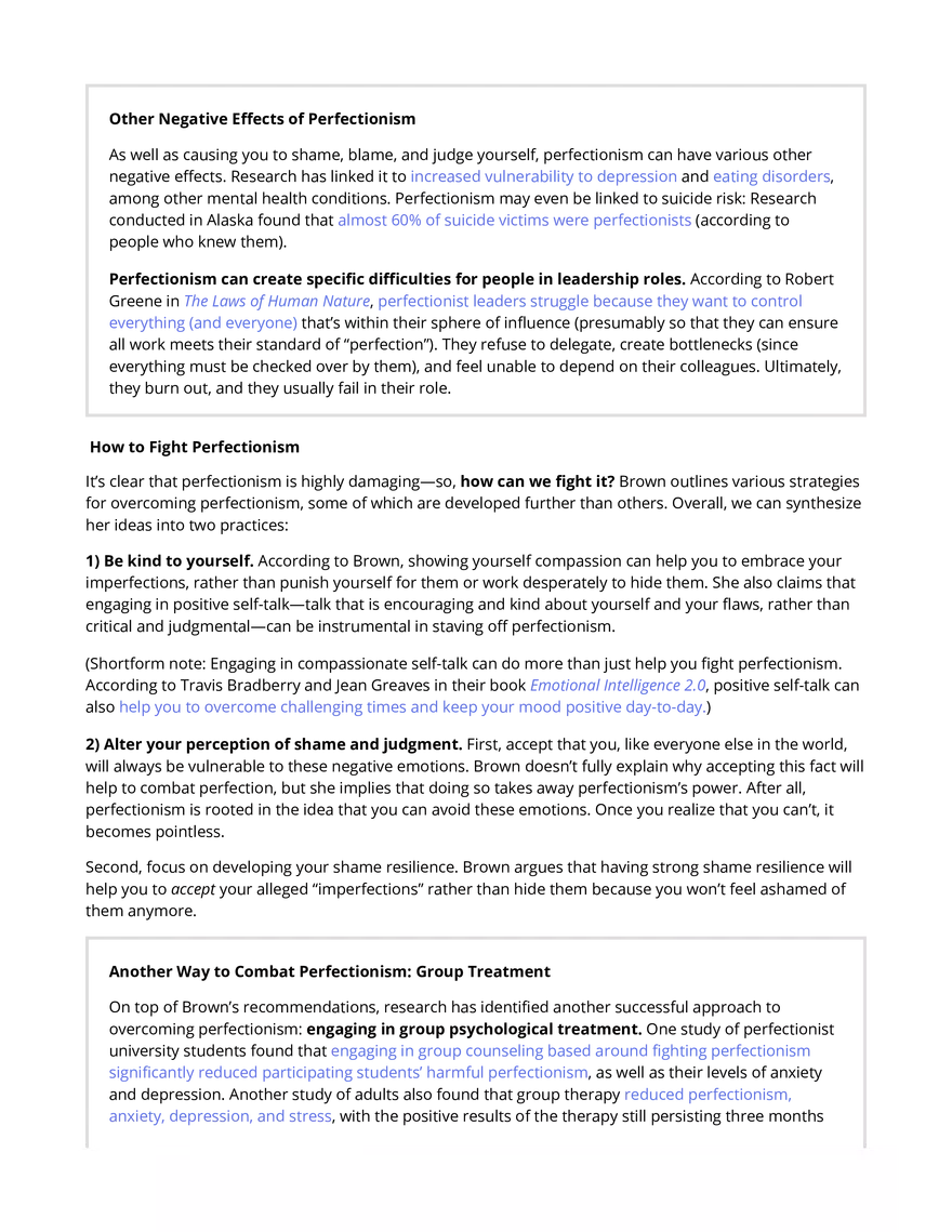 The Gifts of Imperfection Summary 2 - Page 6