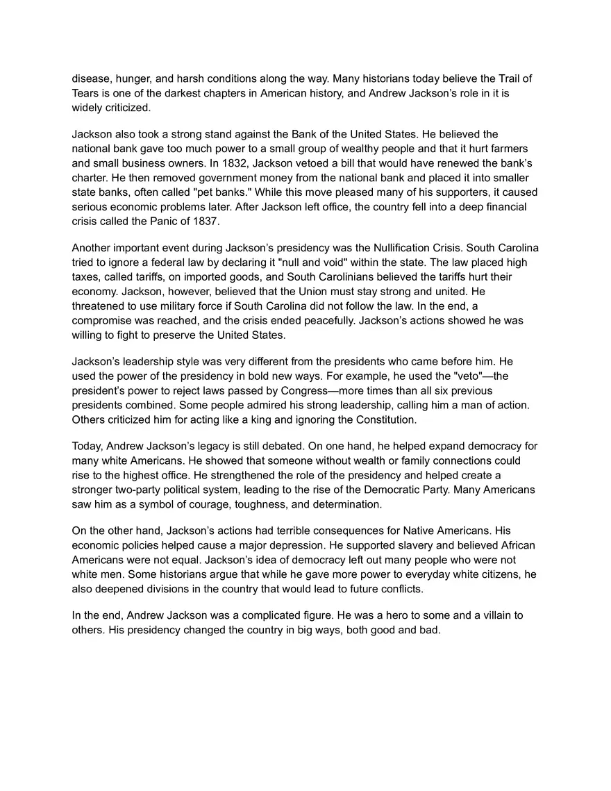 Andrew Jackson Hero or Villain - Page 2