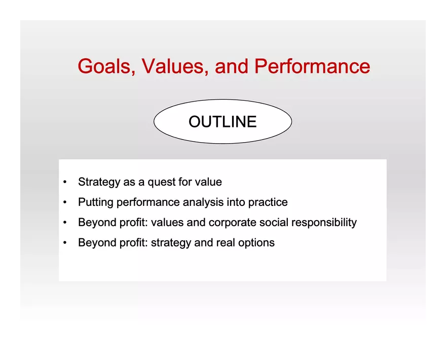 Goals, Values, and Performance - Page 1