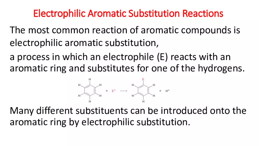 Electrophilic Aromatic Substitution Reactions - Page 1