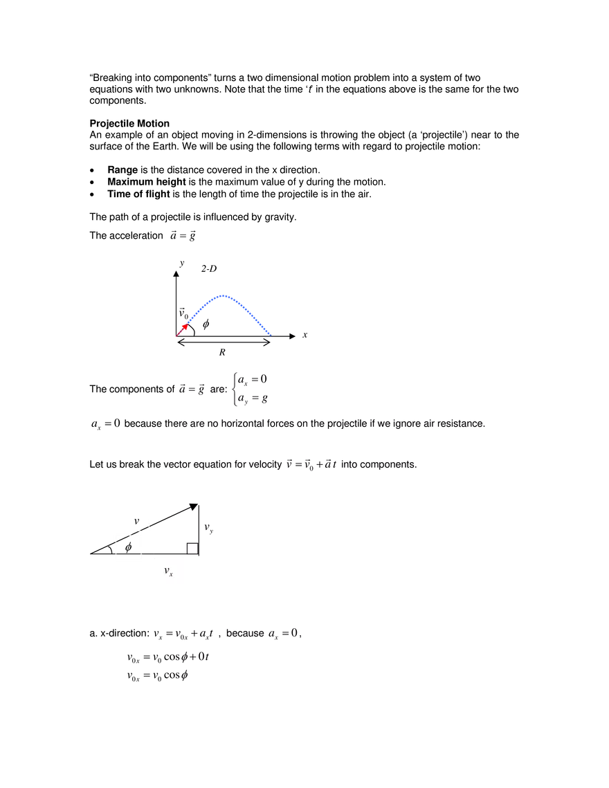 Lesson 2: Motion in Two Dimensions - Page 2