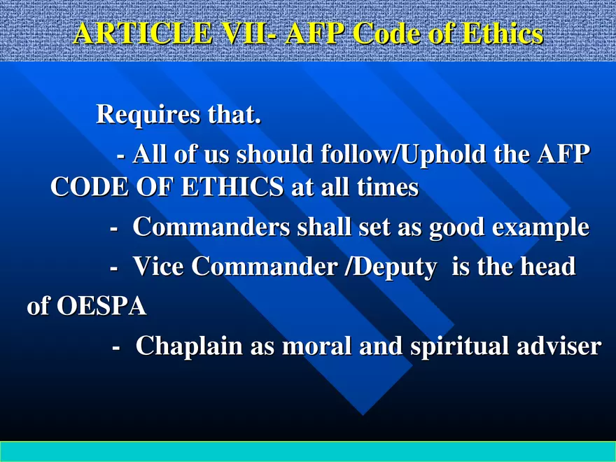AFP Code of Ethics Lecture 4 - Page 4