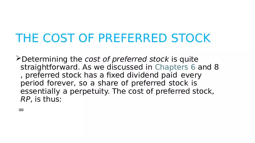Chapter 14 Cost of Capital Lecture 4 - Page 1