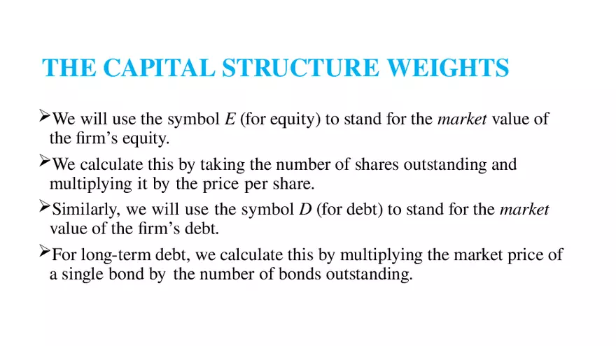 Chapter 14 Cost of Capital Lecture 4 - Page 4