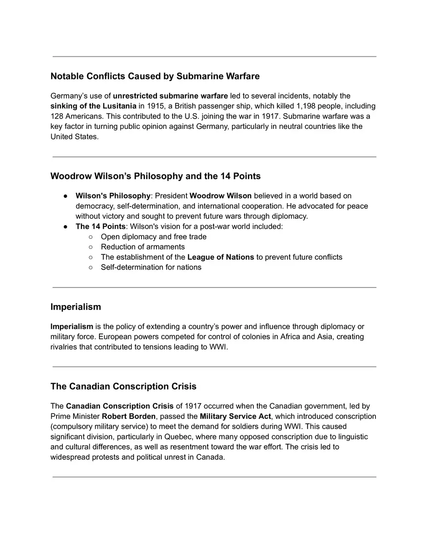 Long-term and Short-term Causes of WWI - Page 4