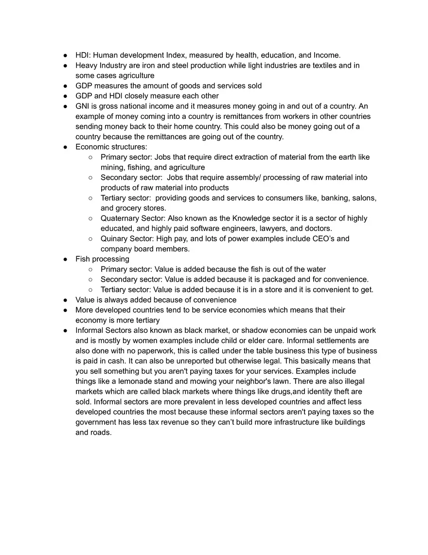 Economic Indicators and Structures Overview - Page 1