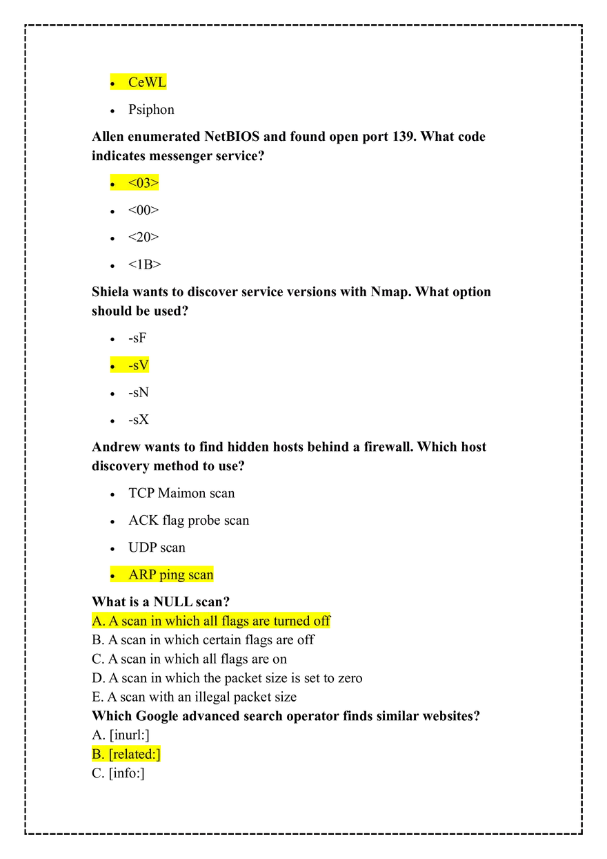 Common Commands and Tools in Network Scanning and Enumeration - Page 4