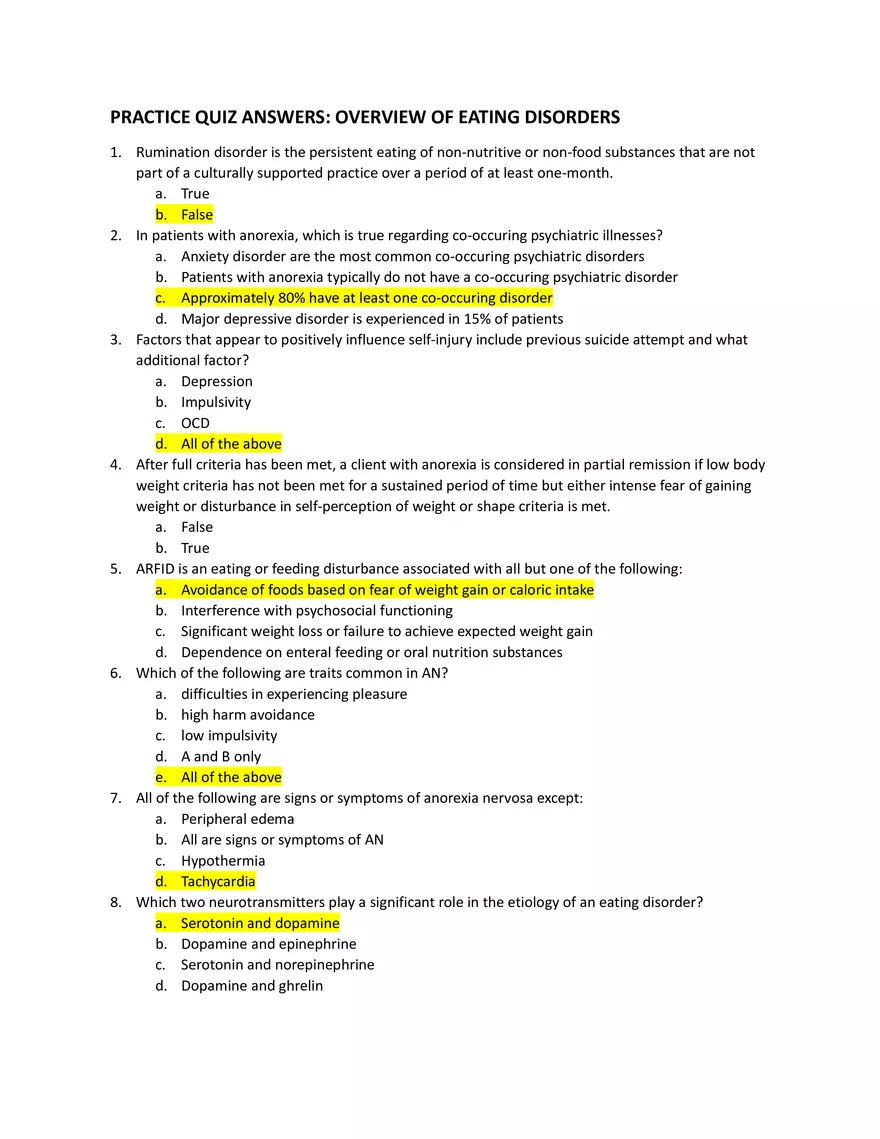 Diagnostic and Clinical Features of Eating Disorders - Page 1