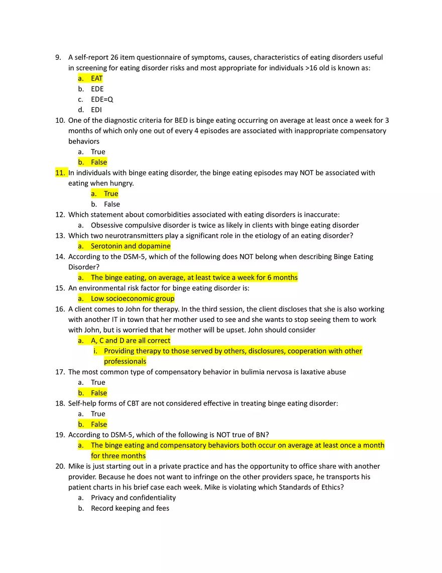 Diagnostic and Clinical Features of Eating Disorders - Page 2