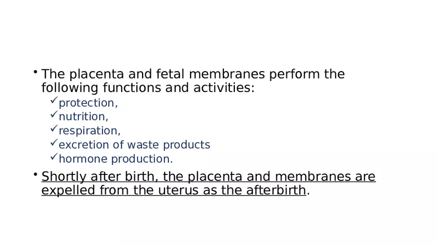 Placenta, Extraembryonic Membranes, and Multiple Pregnancies Part 1 - Page 6