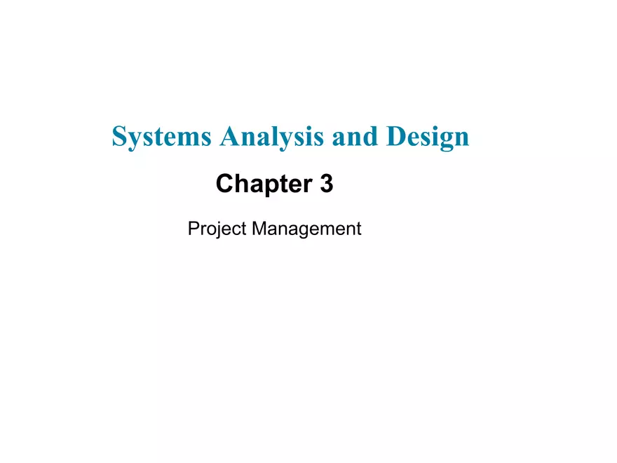 Systems Analysis and Design Learning Objectives 3 - Page 1