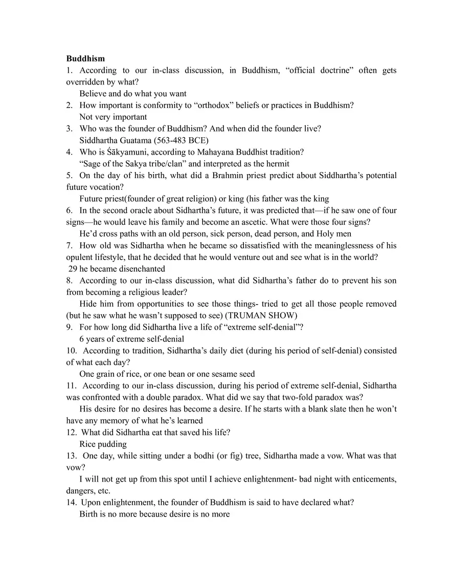 Buddhism - Founder, Doctrine, and Predictions - Page 1
