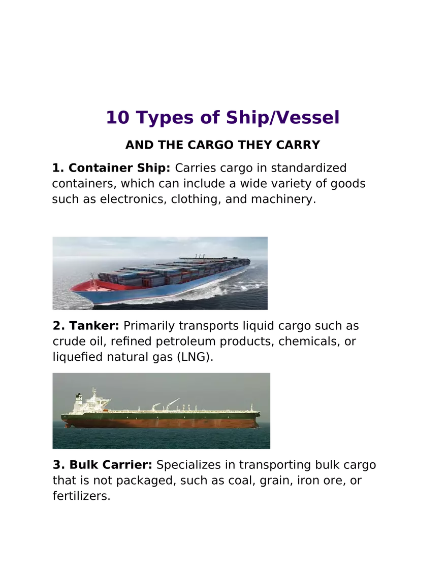 10 Types of Ship Vessel - Page 1