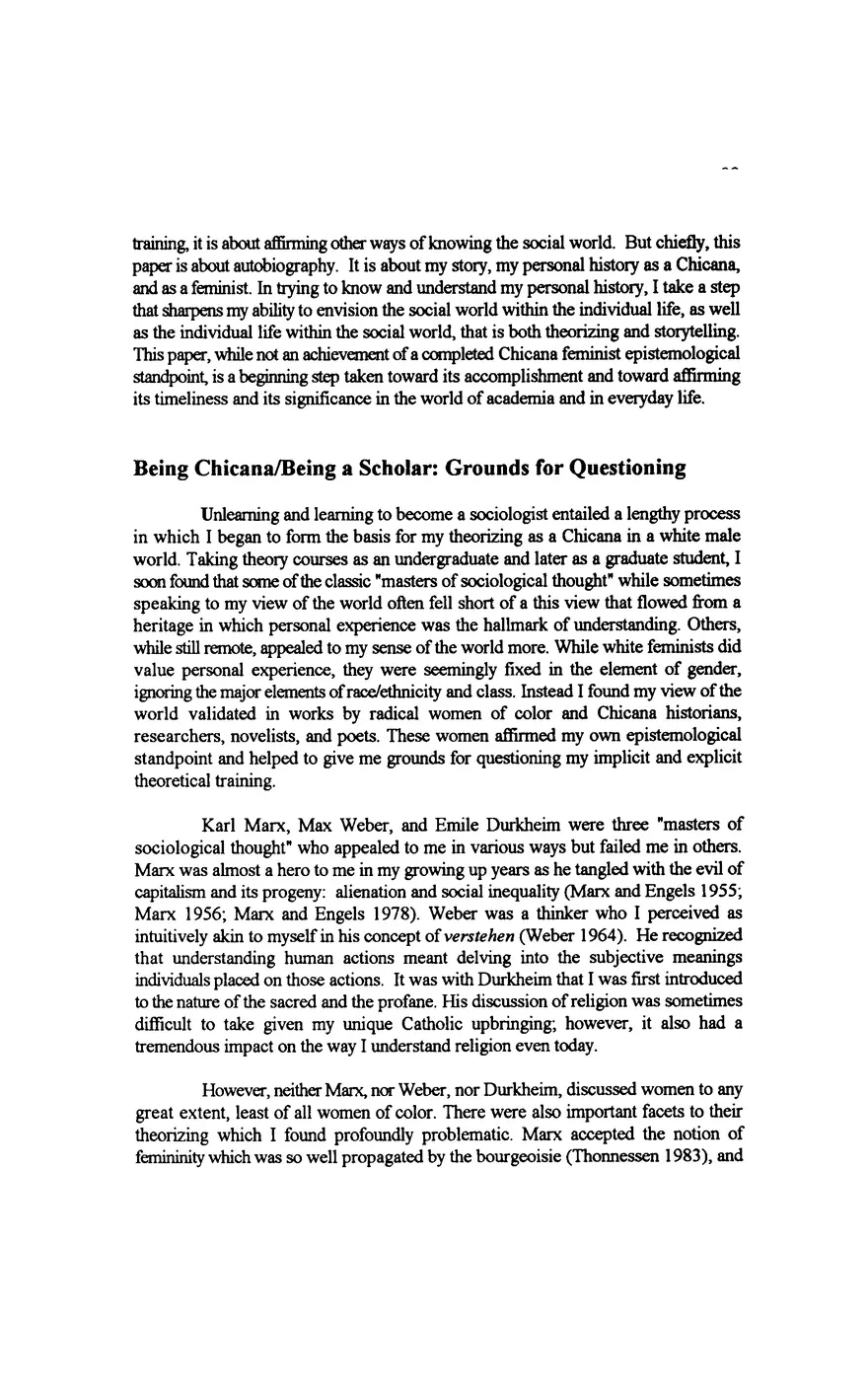 Toward A Chicana Feminist Epistemological Standpoint - Page 3