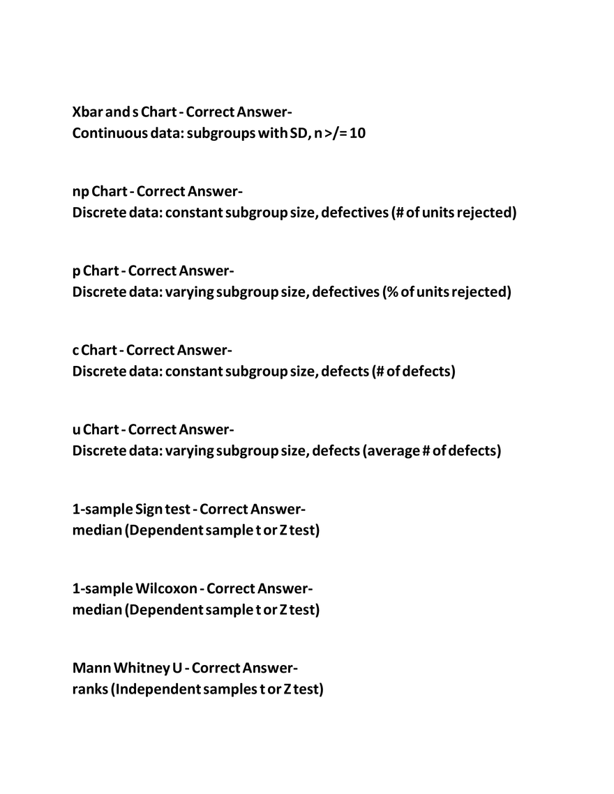IASSC Green Belt Study Guide Questions - Page 12