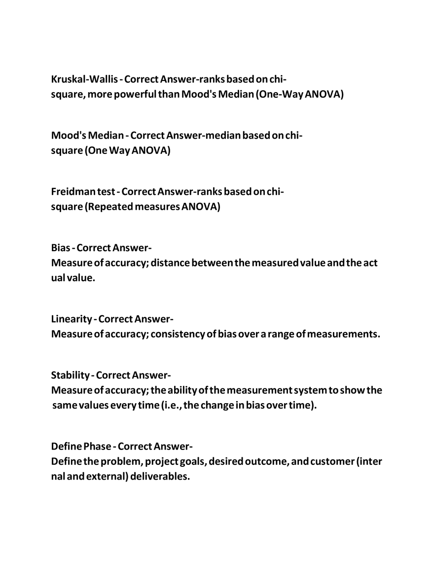 IASSC Green Belt Study Guide Questions - Page 14