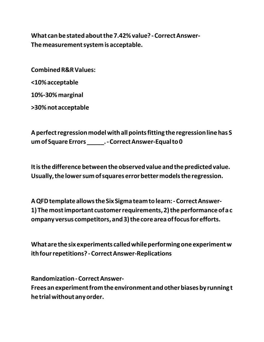 IASSC Green Belt Study Guide Questions - Page 23